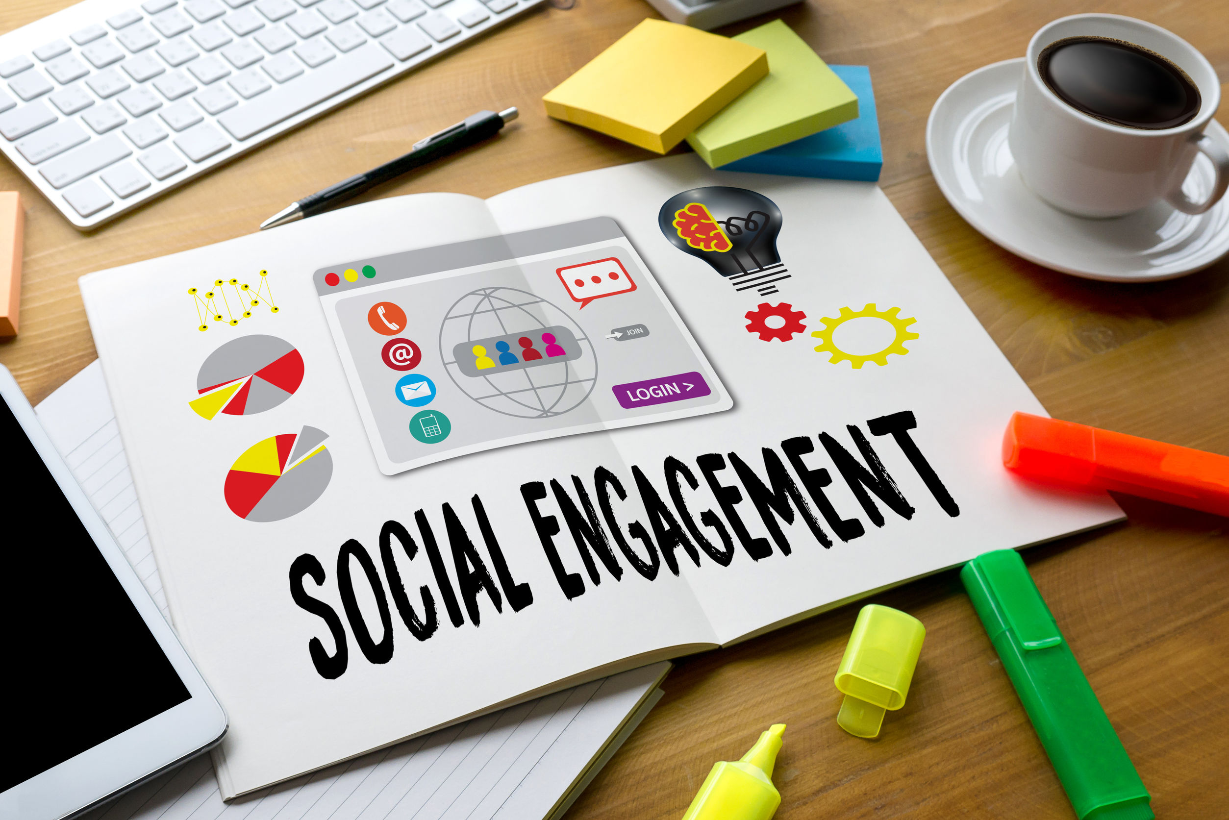Social Engagement title and icons